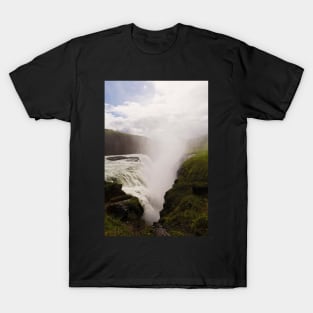 Sunlight Illuminates Gullfoss Waterfall, Iceland T-Shirt